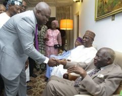 Pa Akintola with former Lagos State governor Akinwunmi Ambode