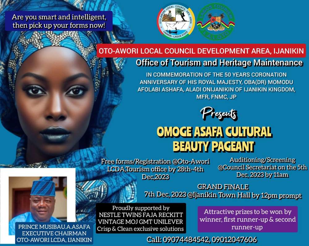 Prince Asafa Reveals Essence Of Oto Awori LCDA Cultural Beauty Pageant